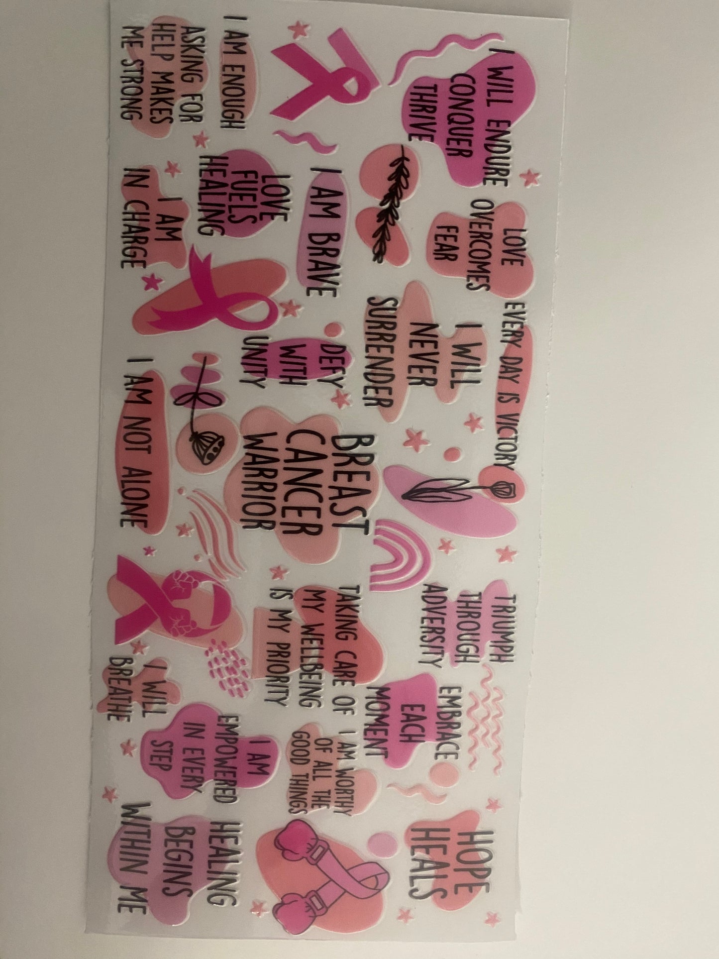 #92 16oz UVDTF Breast Cancer Worrior