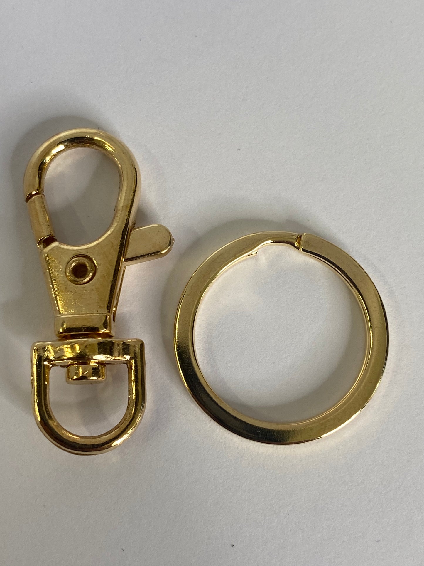 Lobster Claw Keychain Clasp 5pcs Gold & Silver 3.5cm