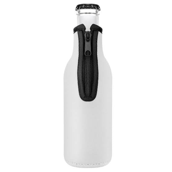 Neoprene bottle cooler with zip