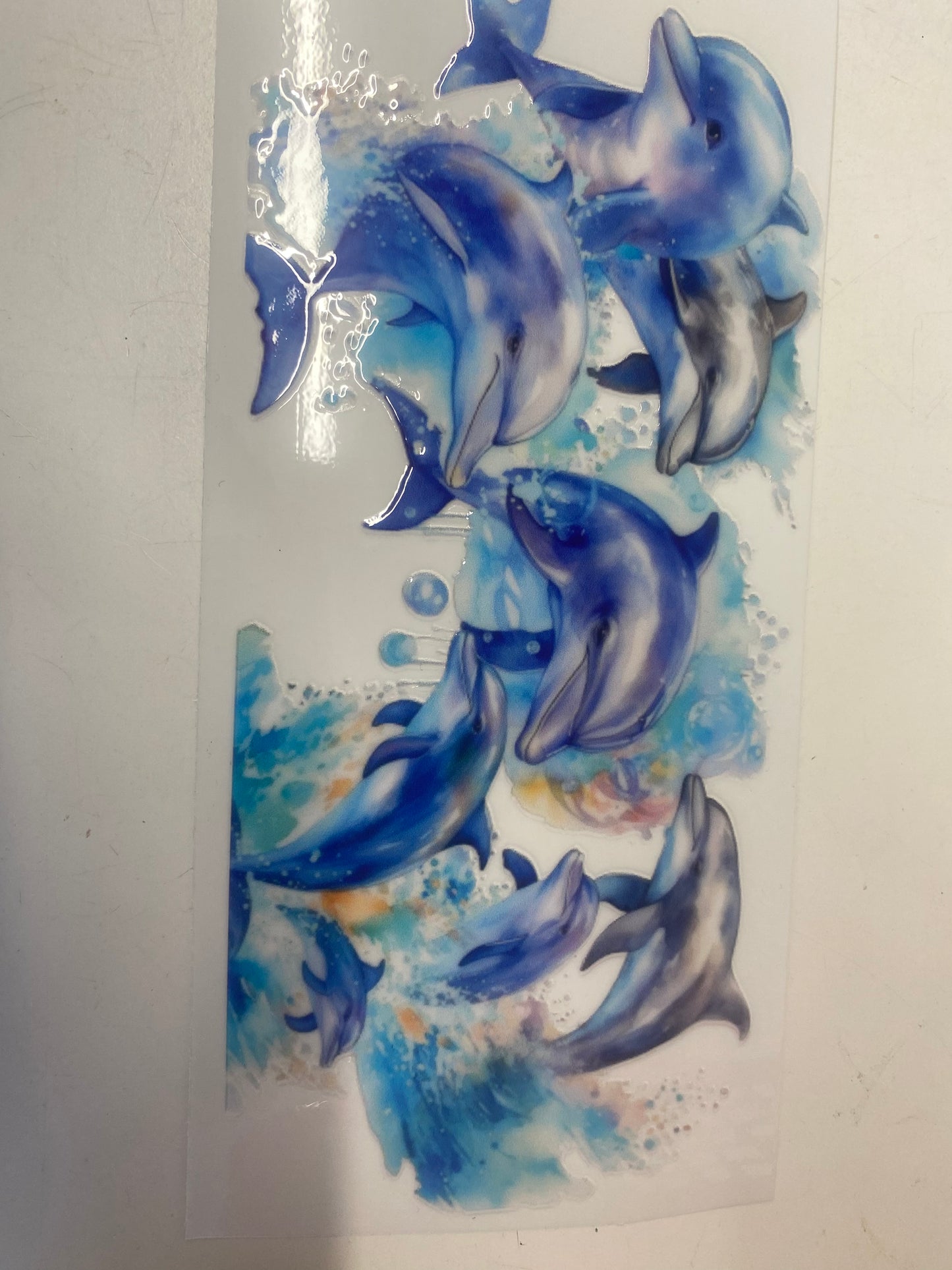 12# 16oz UVDTF Dolphin Wave Pod