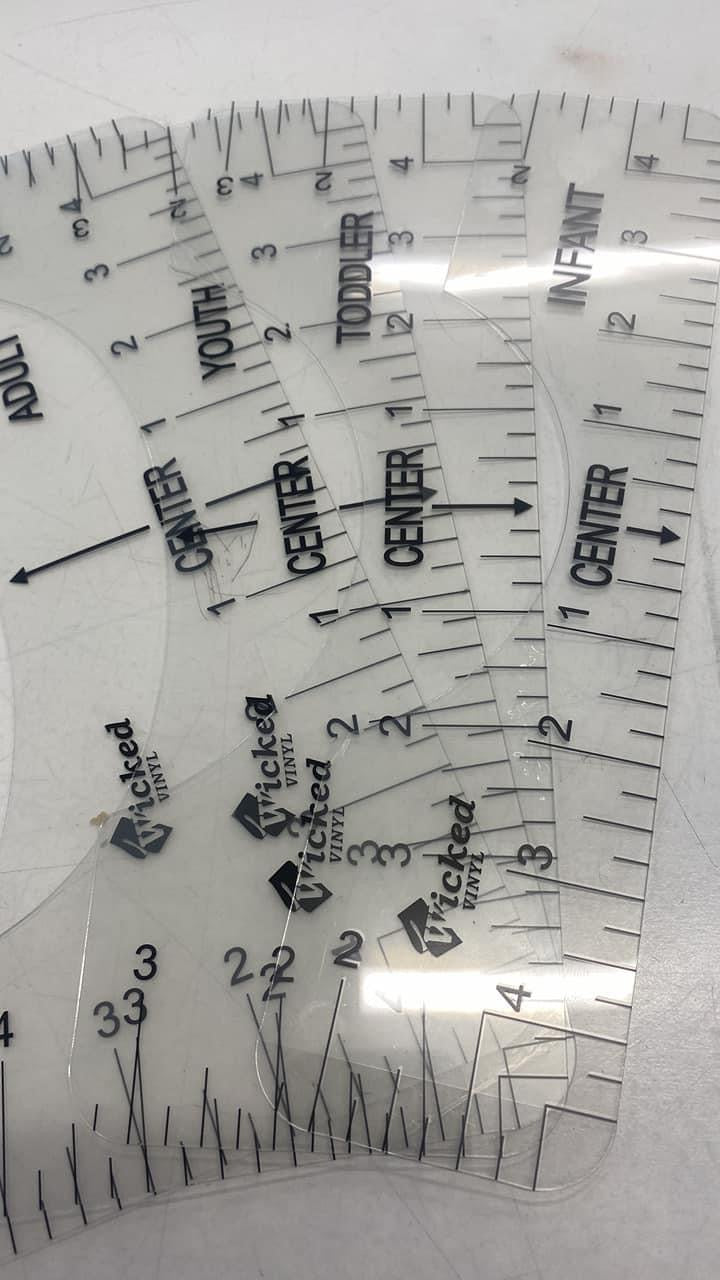 Shirt Ruler/Guide Set Of 4