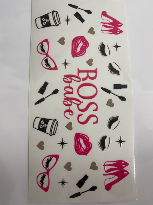 #63 16oz UVDTF Bossy babe