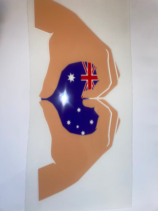 #103 16oz UVDTF Australian Heart