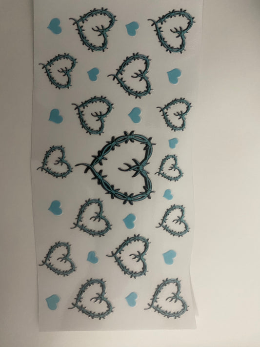 #99 16oz UVDTF Wire Heart