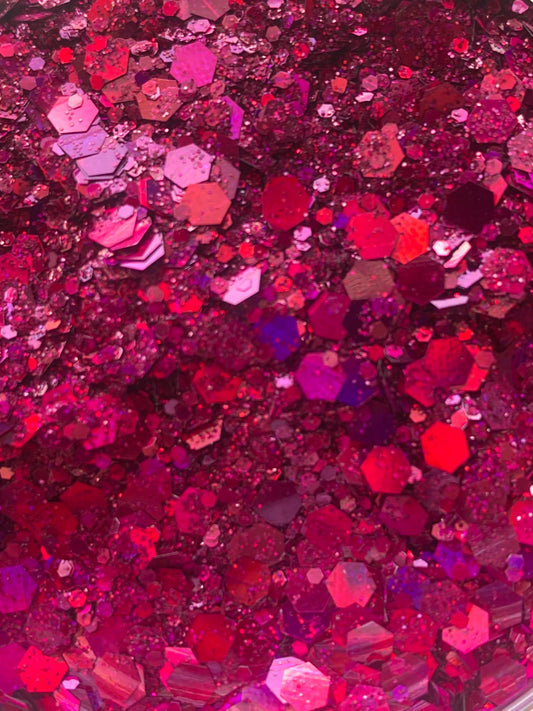 Chunky Mix Glitter C119 Magenta Illuminated 50g