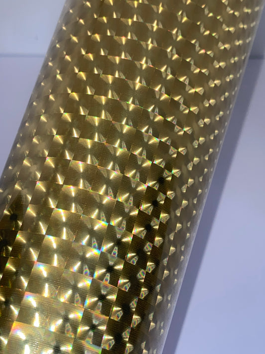 HTV Metallic Laser Cube -Gold MC002
