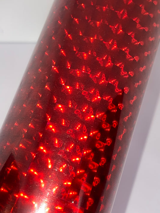 HTV Metallic Laser Cube - Red MC006