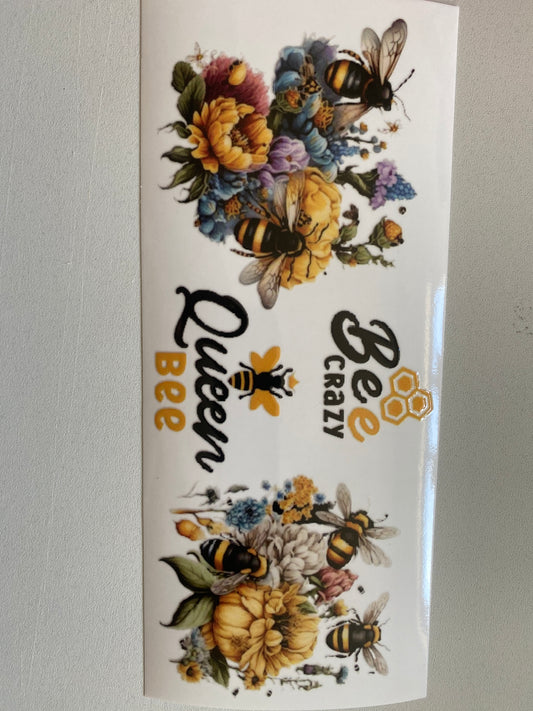 53# 16oz UVDTF Bee Crazy Queen Bee