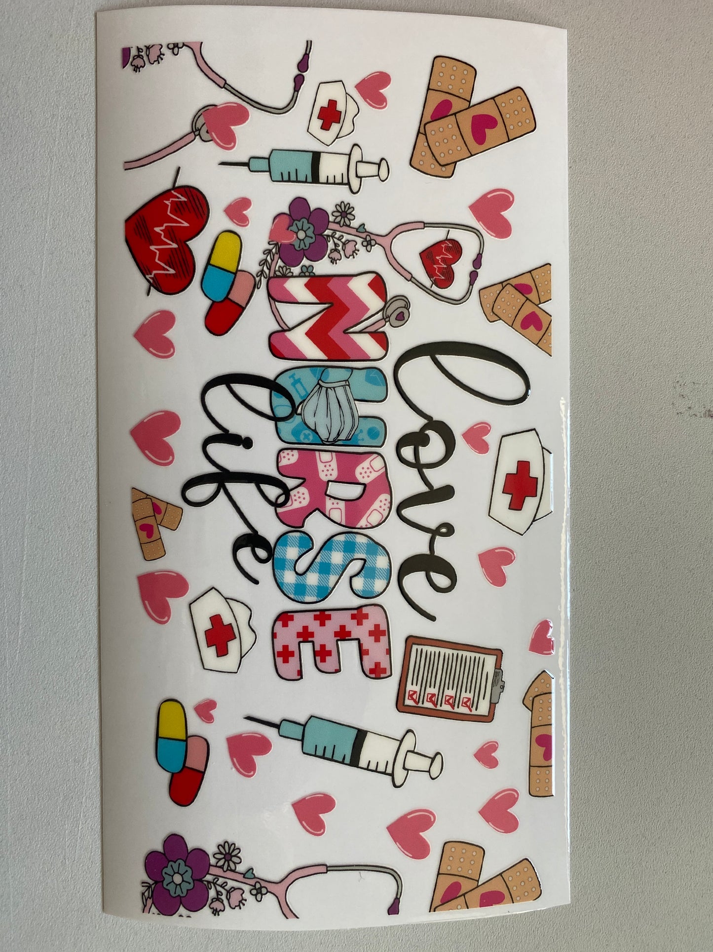 50# 16oz UVDTF Love Nurse Life